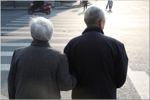 old couple crosswalk
