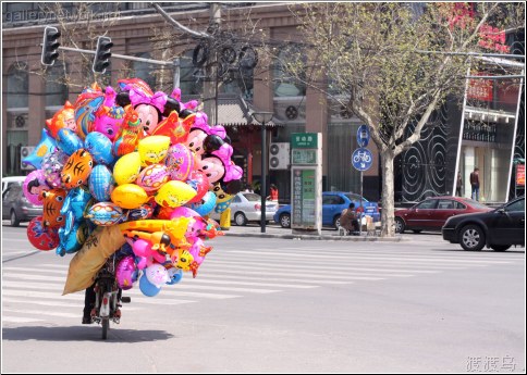 bicycle with balloons