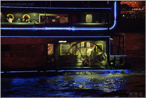 riverboat at night