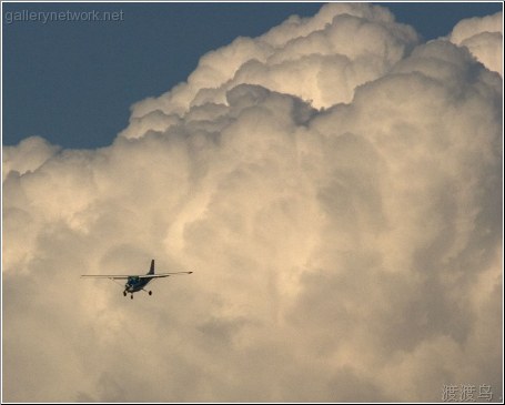 Cessna 172M cumulus cloud