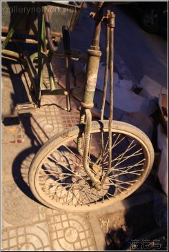vintage old bicycle wheel