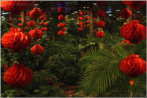 red paper decorations