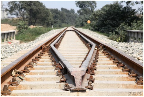 rusty train tracks