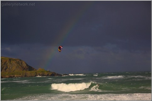 kite surfer under the rainbow !