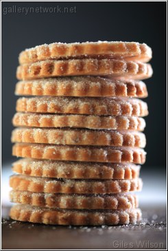 stacked biscuits