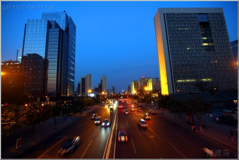 beijing dusk street scene