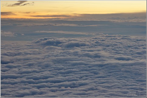 dusk over clouds