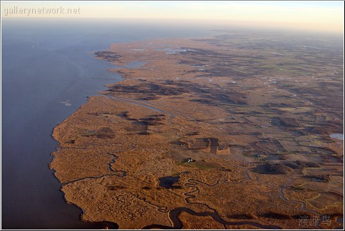 aerial new jersey delaware marsh