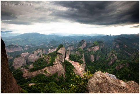 china mountains overcast