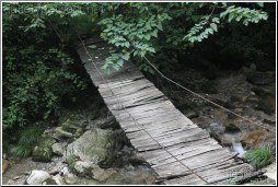 old suspension bridge - 渡渡鸟 .