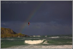 kite surfer under the rainbow !