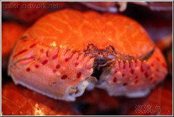pink steamed crab