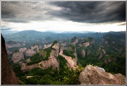 china mountains overcast